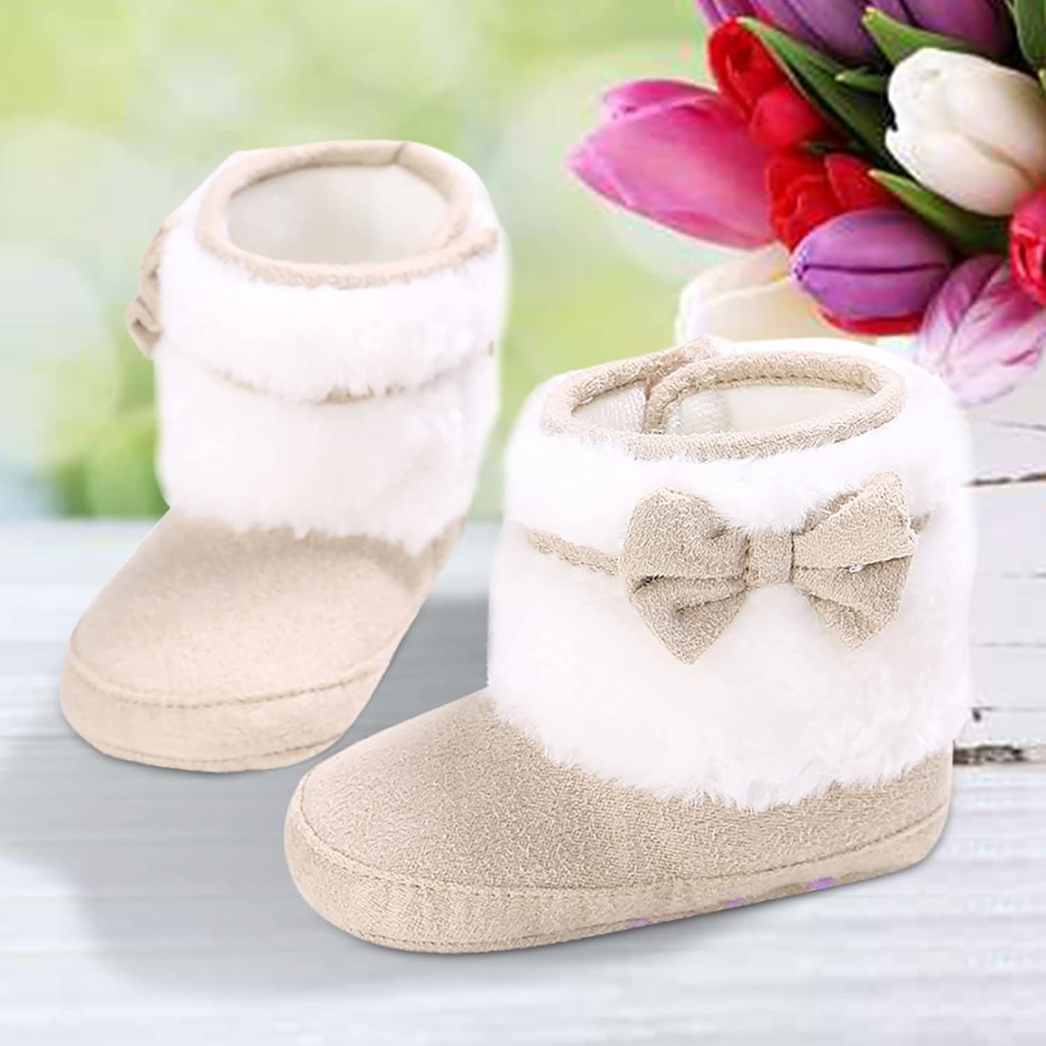 Infant Snow Boots Soft Sole Anti-Slip Warm Winter Cotton Lining Snow Shoes with Animal Printed Prewalker Toddler Boots - Image 2