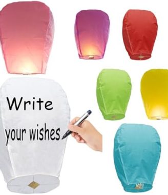 Paper Lanterns 12 Pack Colored, Easy to Use, Paper Lanterns were The Highlight of Party! for Memory of Family.