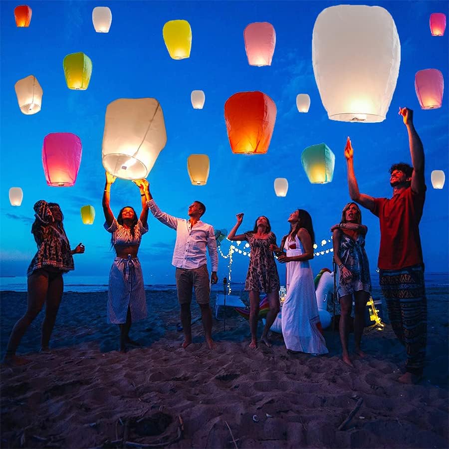 Paper Lanterns 12 Pack Colored, Easy to Use, Paper Lanterns were The Highlight of Party! for Memory of Family. - Image 2