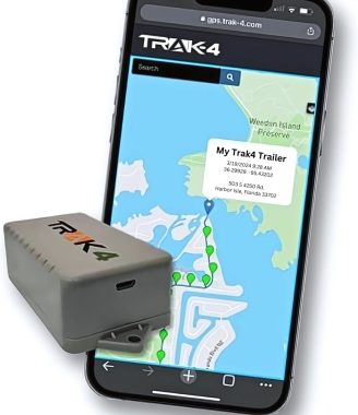 Trak-4 GPS Tracker. Well-Known in USA for Durability and Reliability. for Vehicles, Assets, Equipment. Extended Battery Life, Waterproof, Global Tracking. Subscription Required.